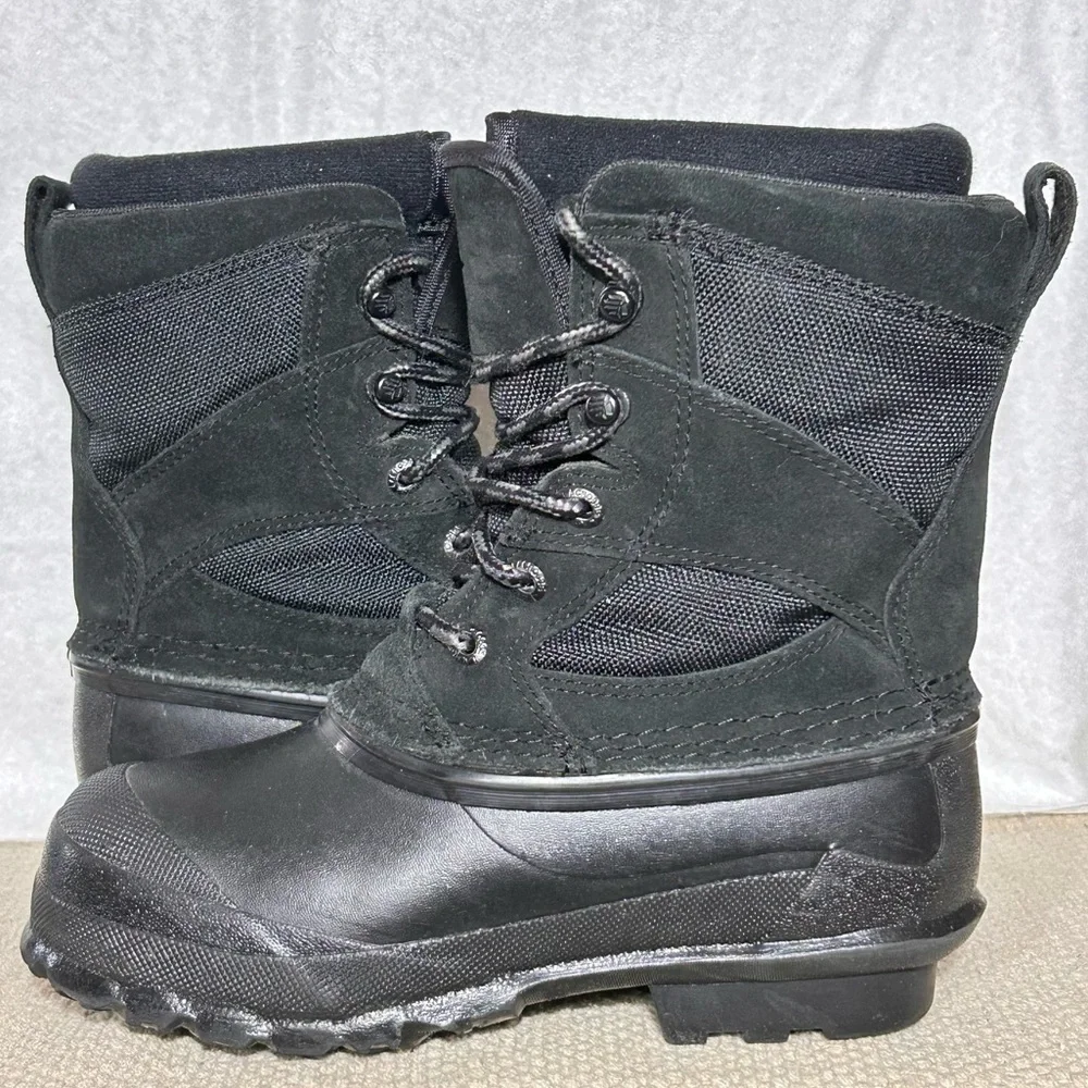 Lacrosse Kids Black PineTop Leather/Nylon Upper Lace Winter Snow Boots SZ US 2